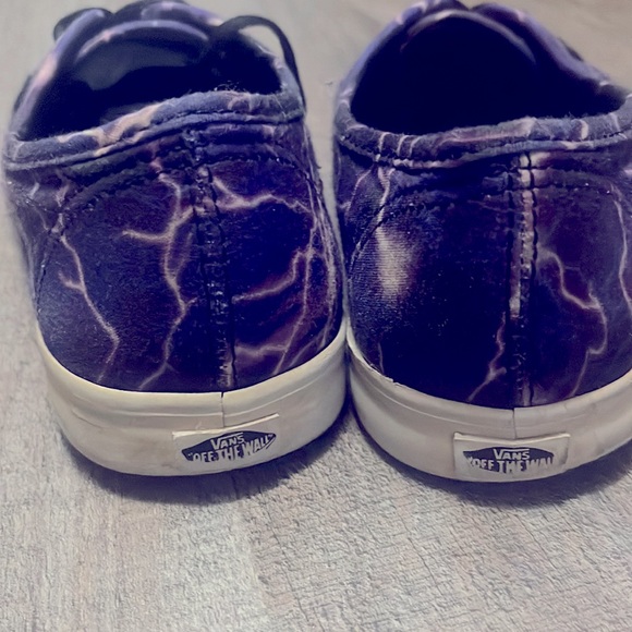 Lightning Bolt Purple and Black Vans - Picture 8 of 10